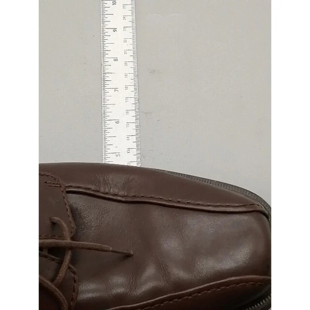 Nunn Bush Mens Derby Shoe Brown Leather Lace Up Dress Shoe Square Toe 10.5